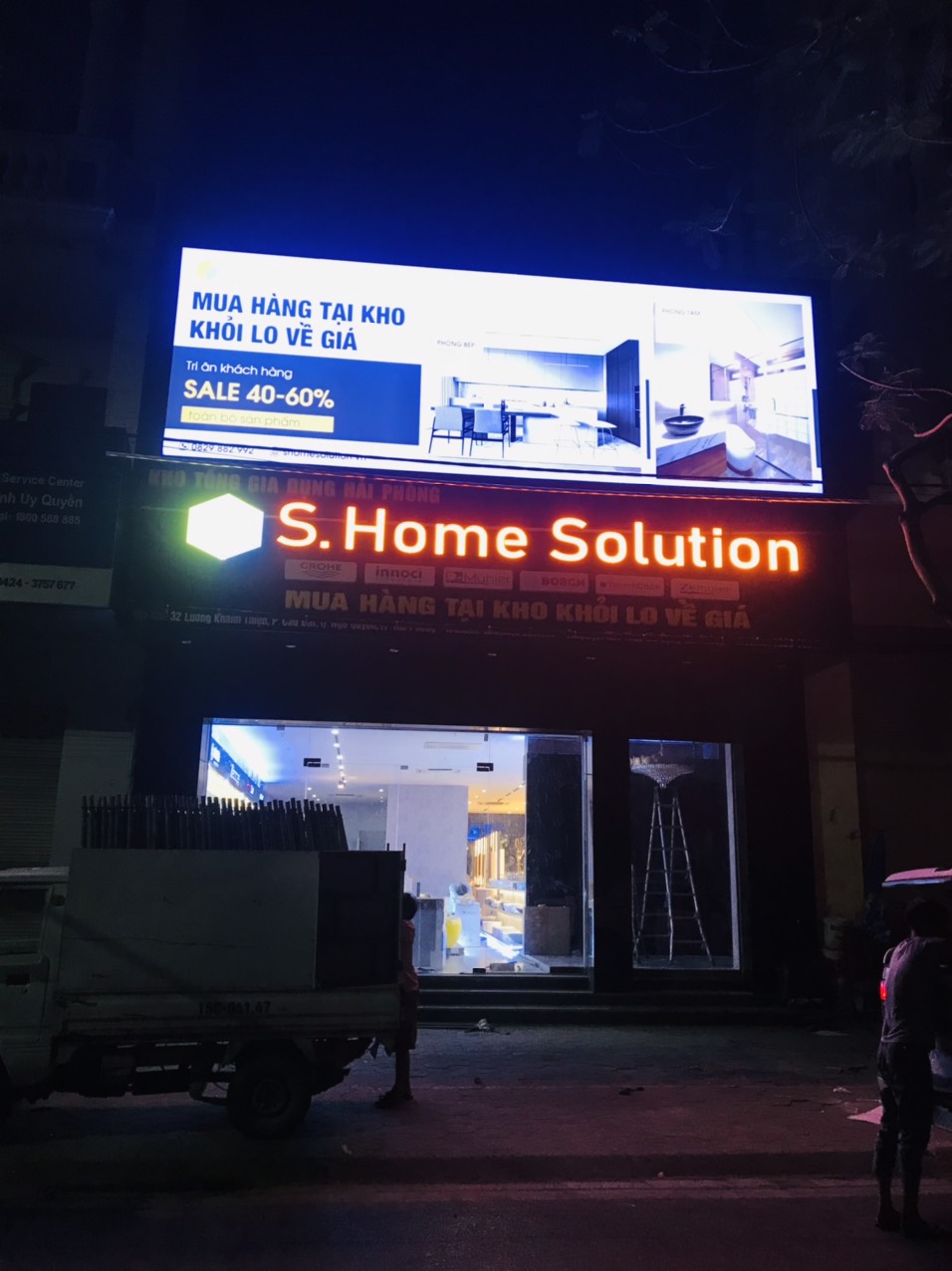Thi công biển quảng cáo cho cửa hàng S.Home Solution